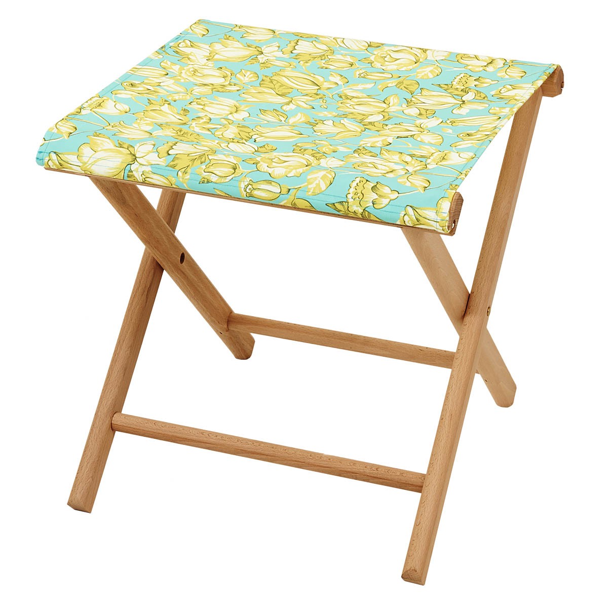 Pliant pêcheur en eucalyptus et toile outdoor, APONI turquoise, VENT DE BOHÈME