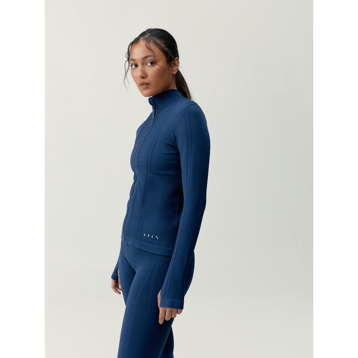 Veste de sport femme India toucher doux bleu marin, BORN