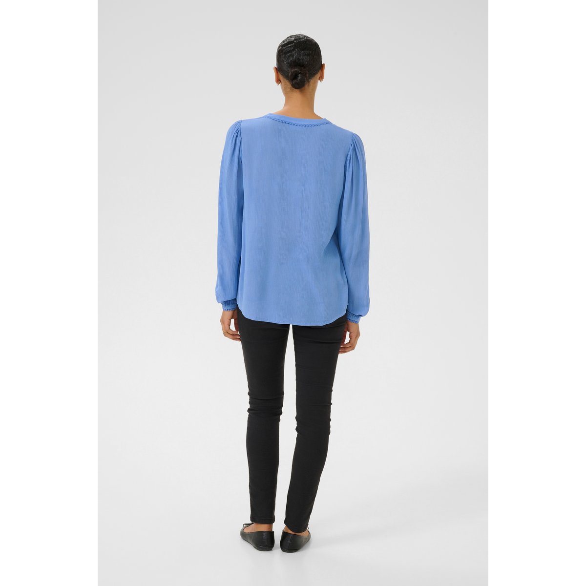 Blouse with long sleeve bleu ebb and flow, KAFFE