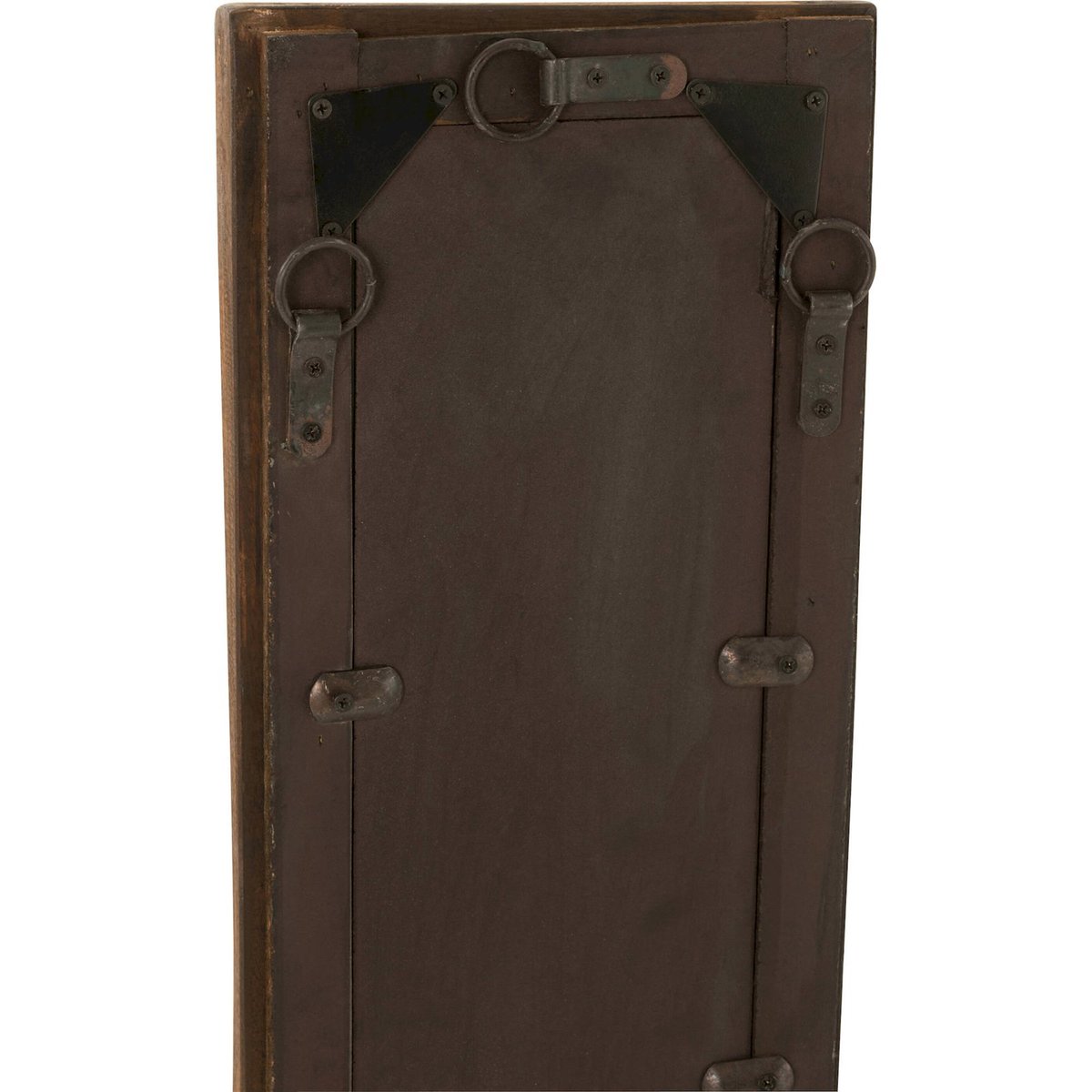 Miroir mural rectangulaire en bois slim bois marron naturel chaleureux, RECOLLECTION