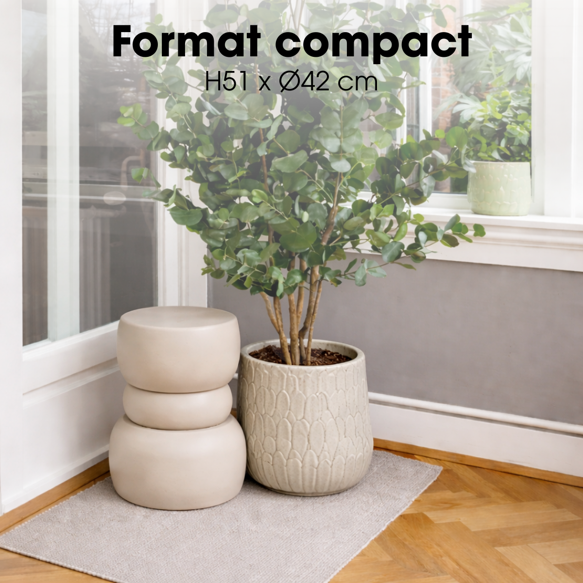 Table d'appoint ZEA blanc cassé, MICA DECORATIONS