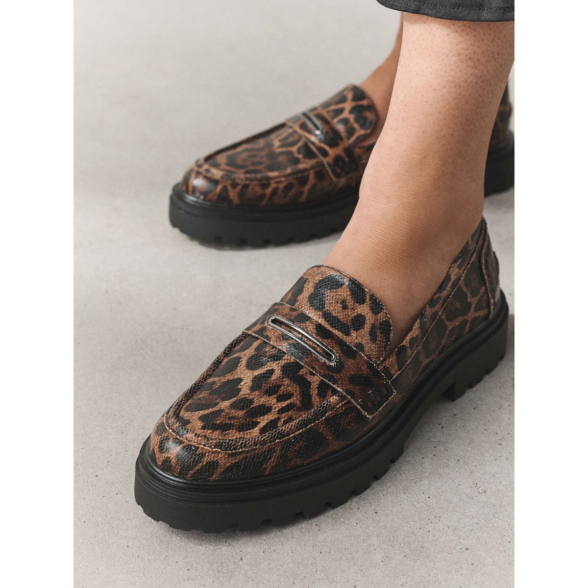 Mocassins à semelle épaisse forever comfort® léopard, NEXT