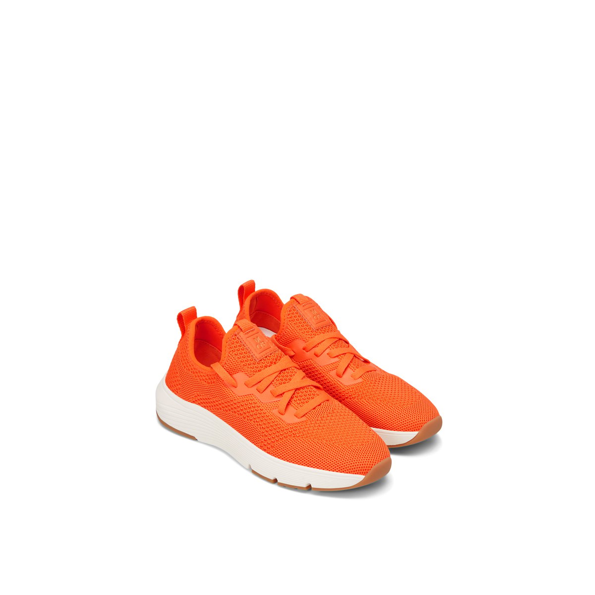 Baskets en tricot en polyester recyclé orange, MARC O'POLO