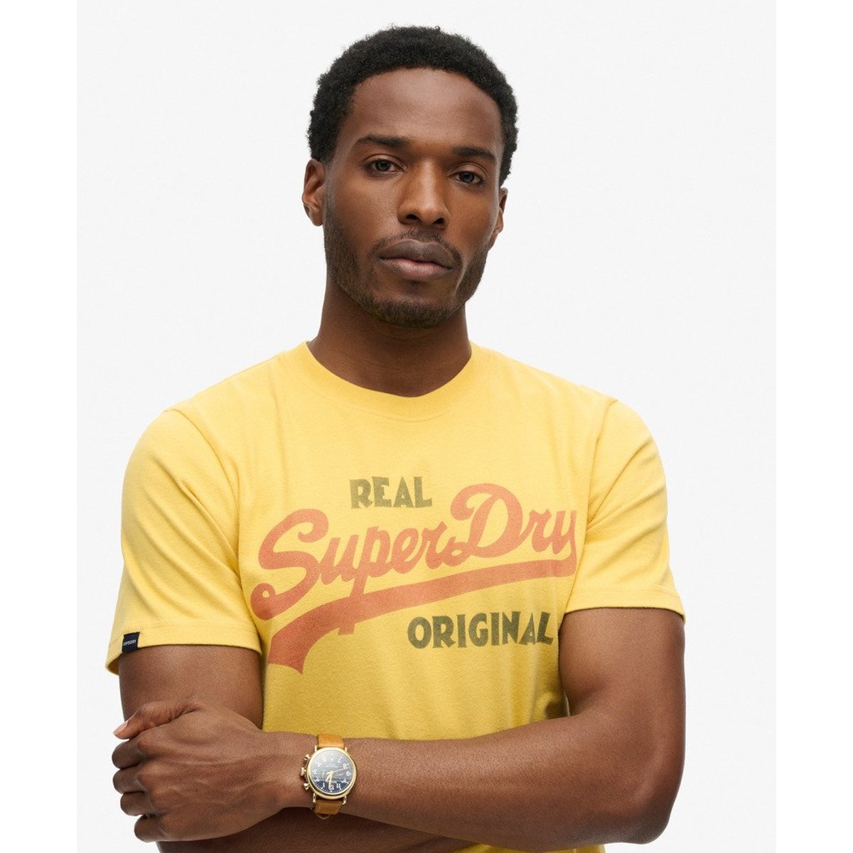 T-shirt Vintage Logo Soda Pop jaune pigment, SUPERDRY