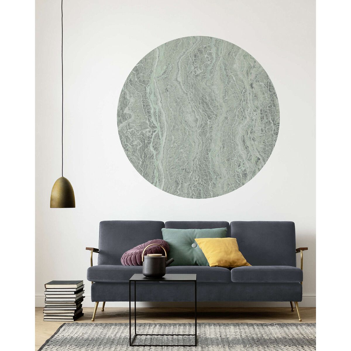 Papel de parede DOT, Green Marble, da Interelife multicolor, INTERELIFE