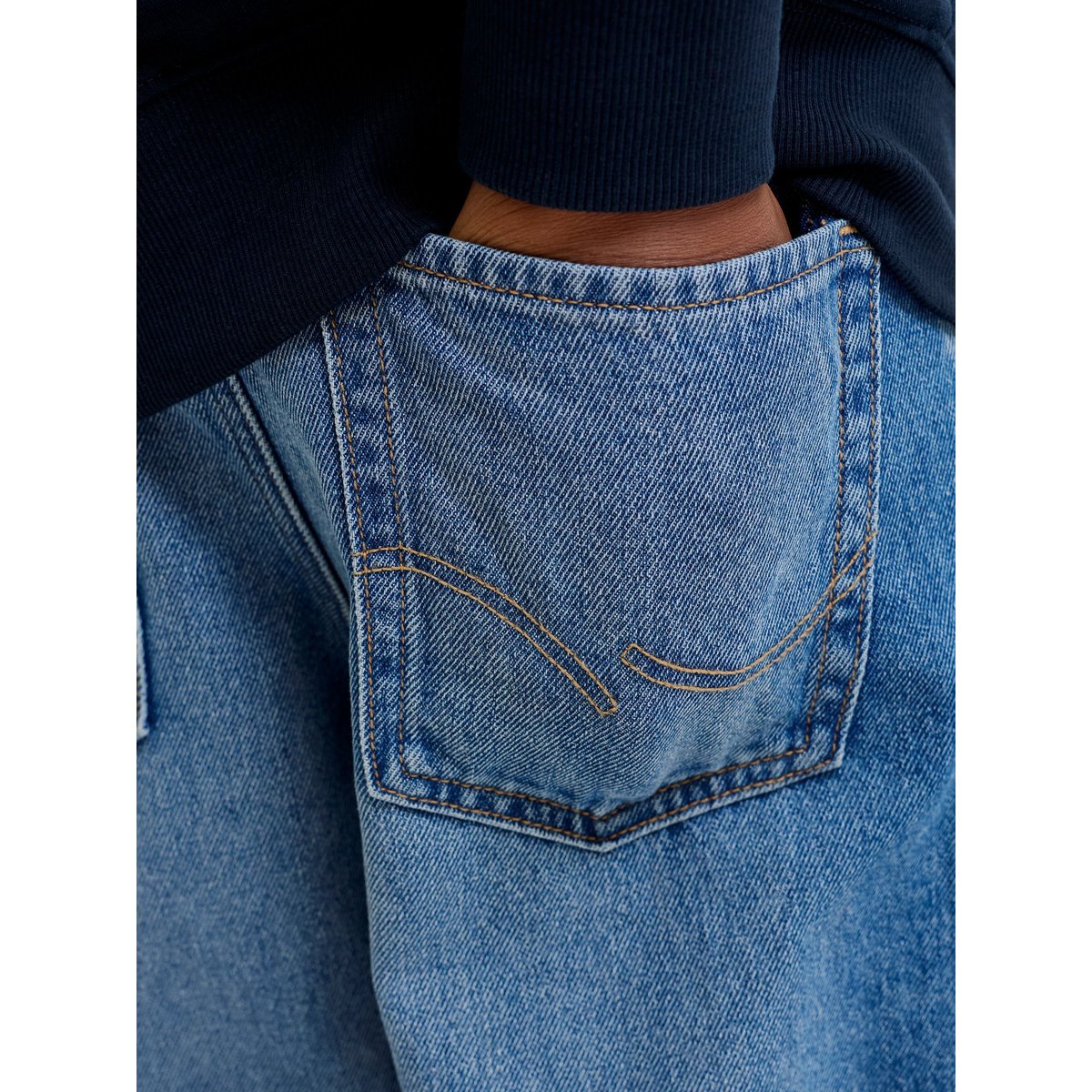 Jean À Coupe Wide blue denim 1, JACK & JONES JUNIOR