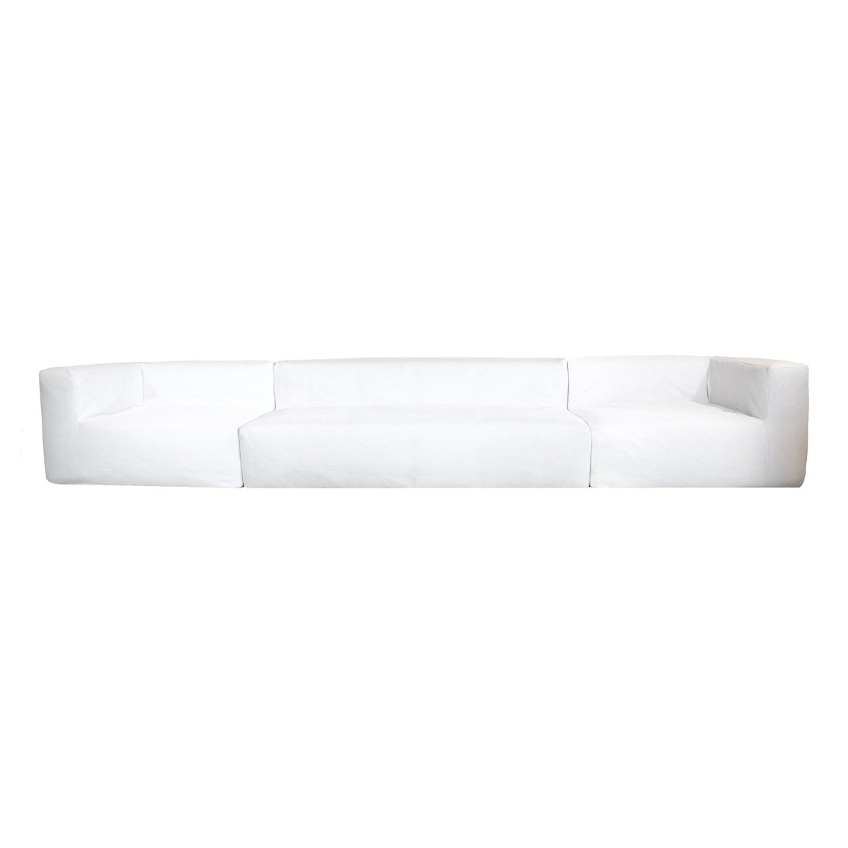 Canapé de jardin exérieur modulable, déhoussable blanc, MX HOME