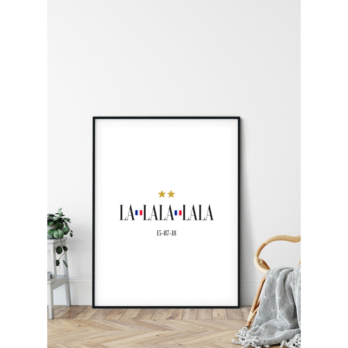 Poster France championne du Monde 2018 blanc, L'AFFICHERIE
