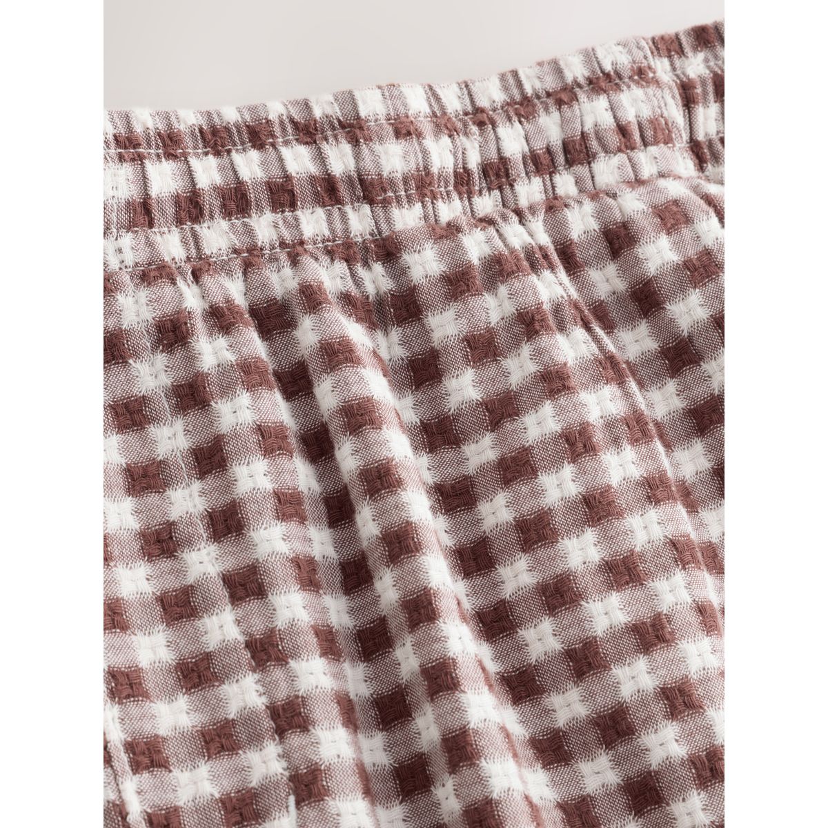 Short avec taille élastique motif carreaux, NEXT