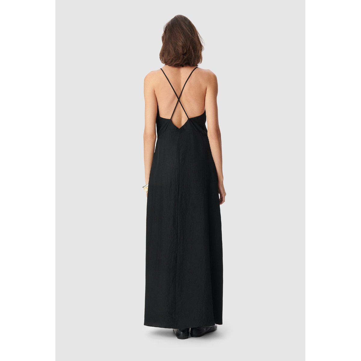 Robe longue fines bretelles noir, IKKS