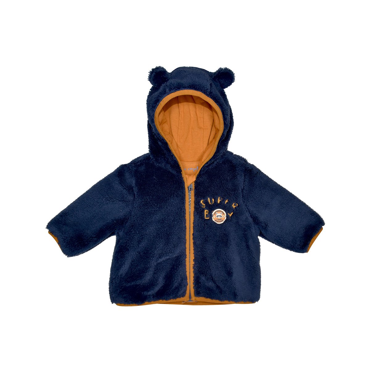 Manteau idriss maille bebe bleu, SUCRE D'ORGE