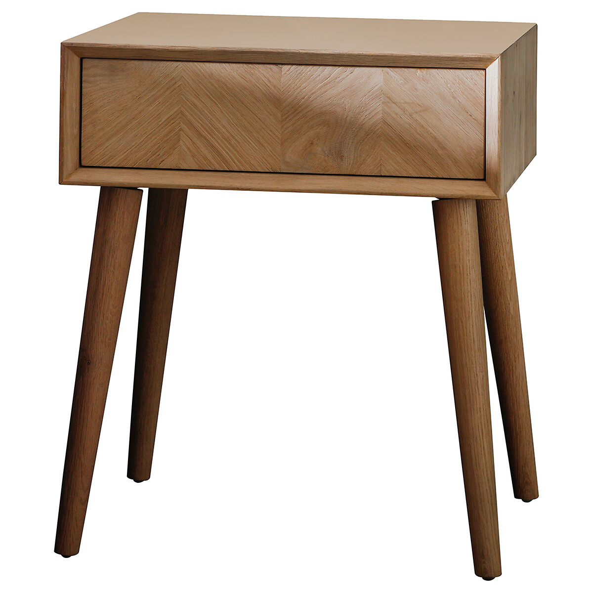 Dhule Herringbone Oak Bedside Table light wood, ÉDITÉ