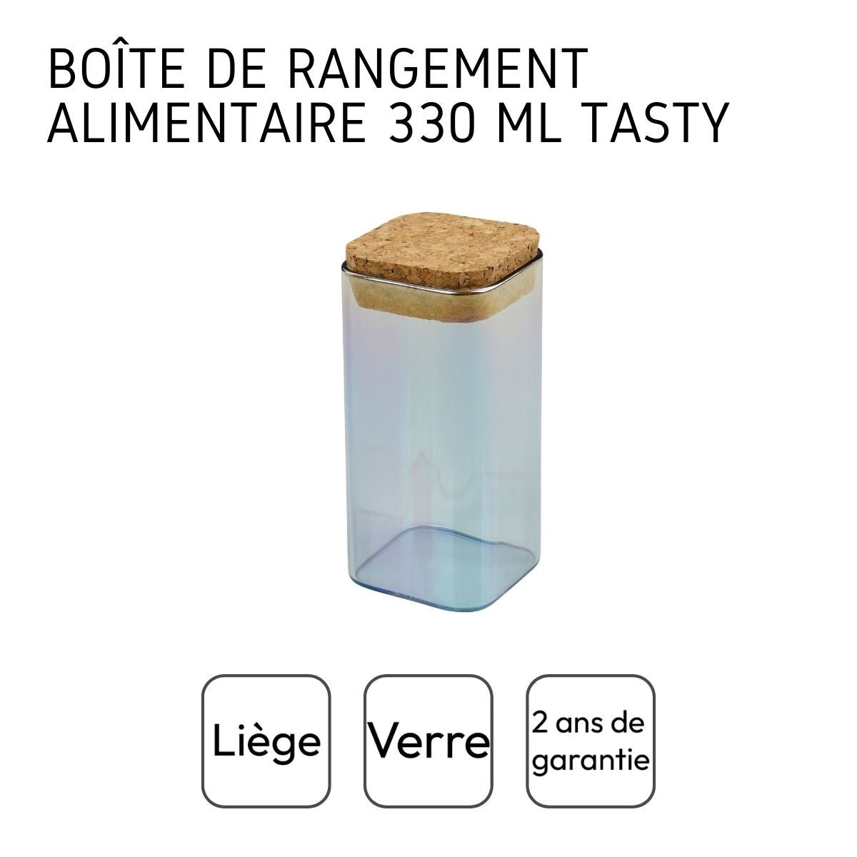 Boîte de conservation avec couvercle GREEN coloré, TASTY