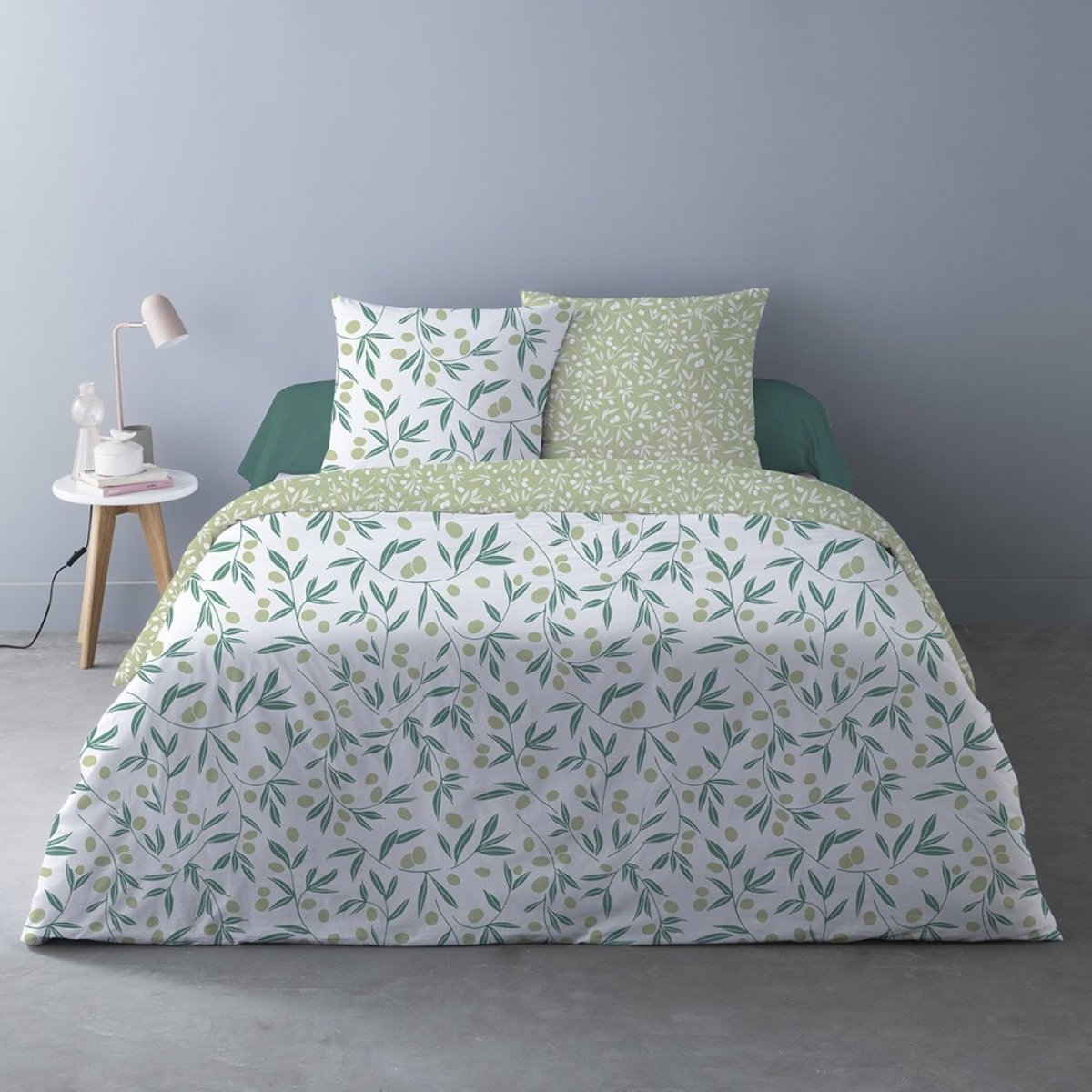 Housse De Couette 240x220 Misaki Vert + 2 Taies vert, DECORATIE