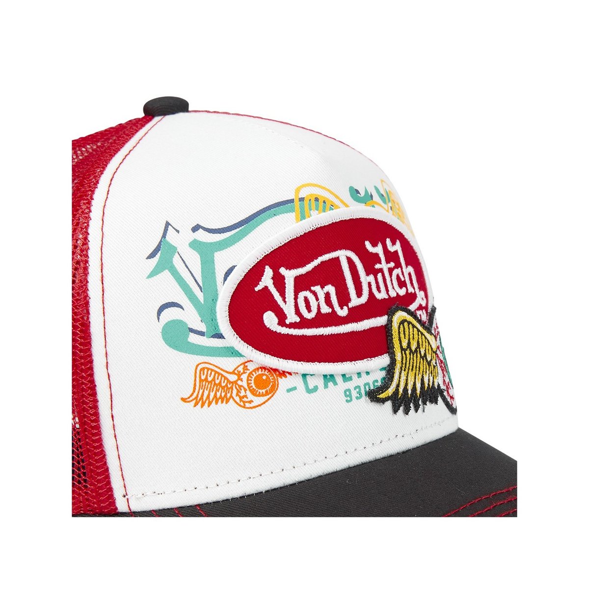 Casquette Trucker Flying eyes rouge, VON DUTCH