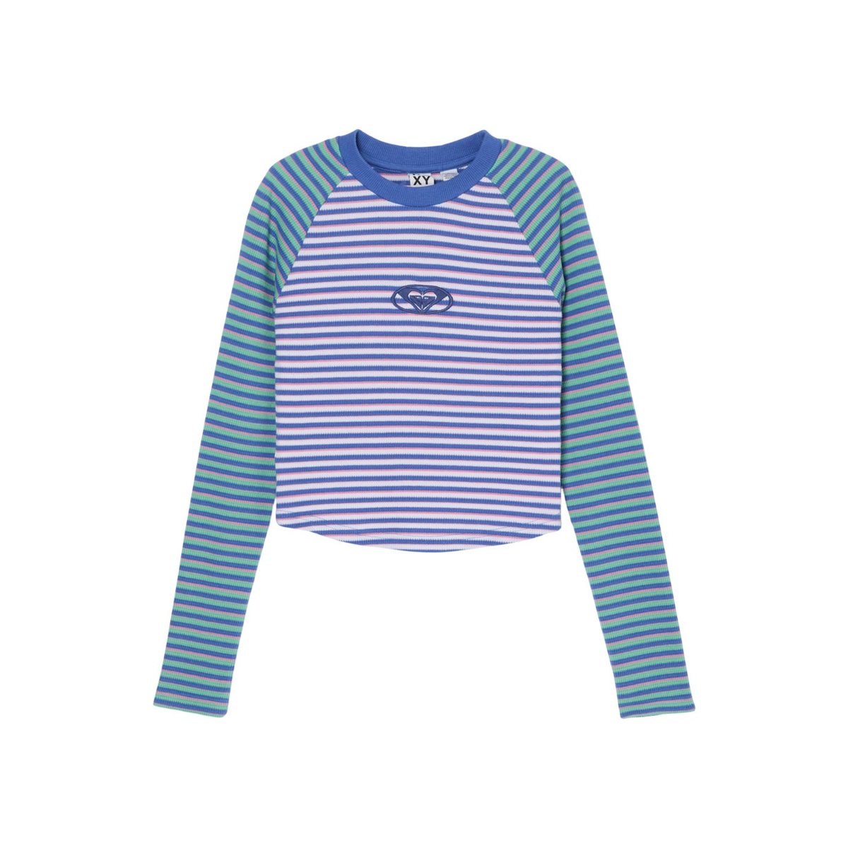 Haut ajusté à manches longues HIGHLITE SEASON. blanc coconut milk stripy soul mini, ROXY