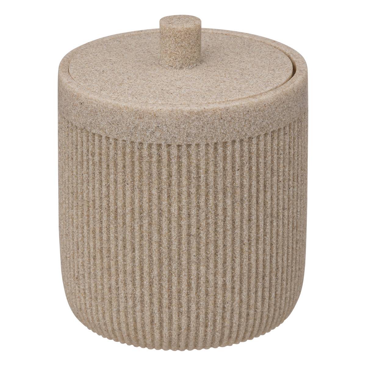 Pot à cotons design lin ONYX sable, 5FIVE SIMPLY SMART
