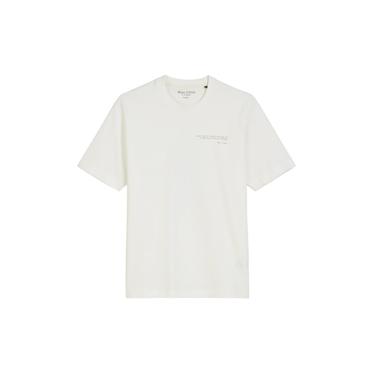 T-shirt relaxed avec imprimé naturel sur le dos blanc, MARC O'POLO