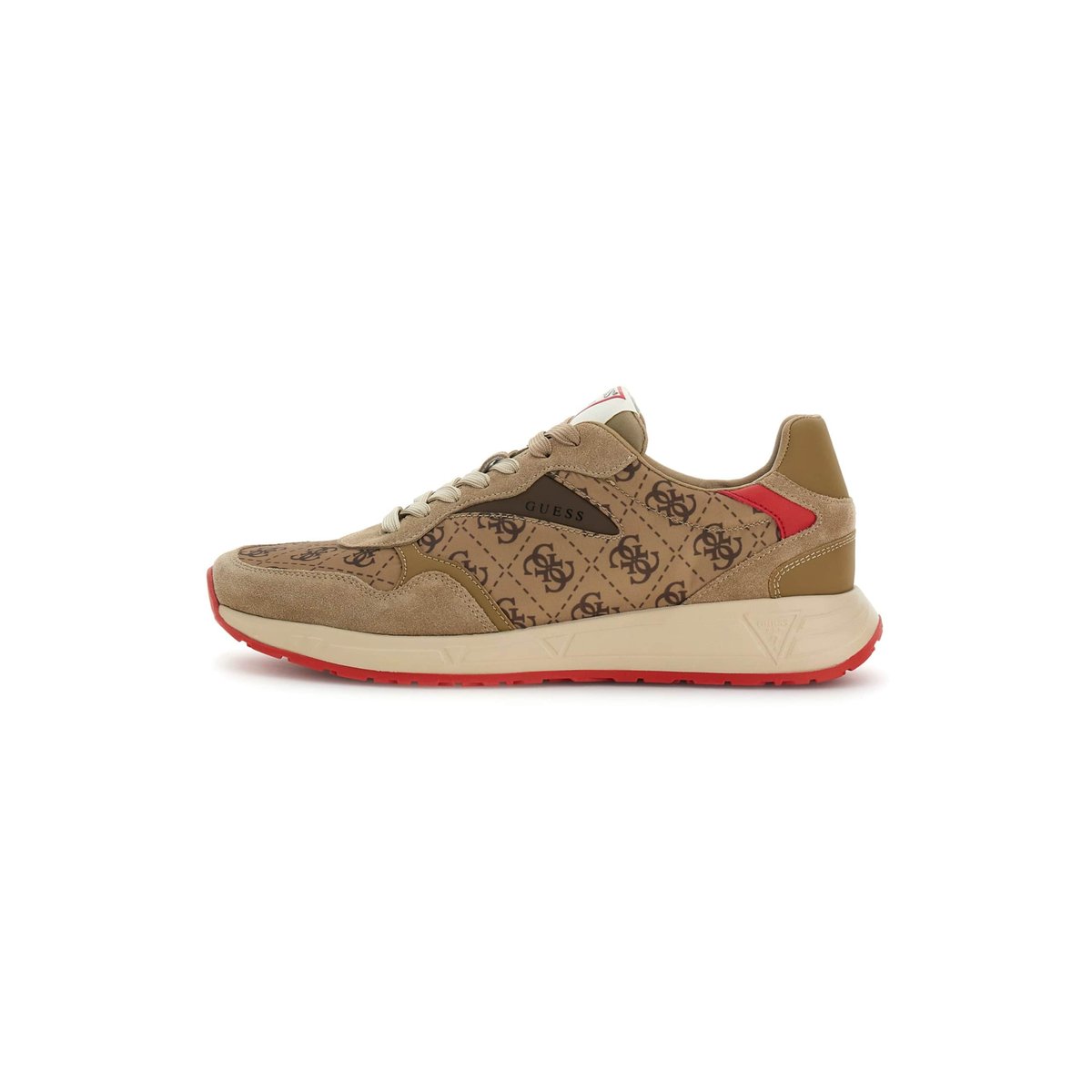 Sneakers Logo Aria beige multi, GUESS