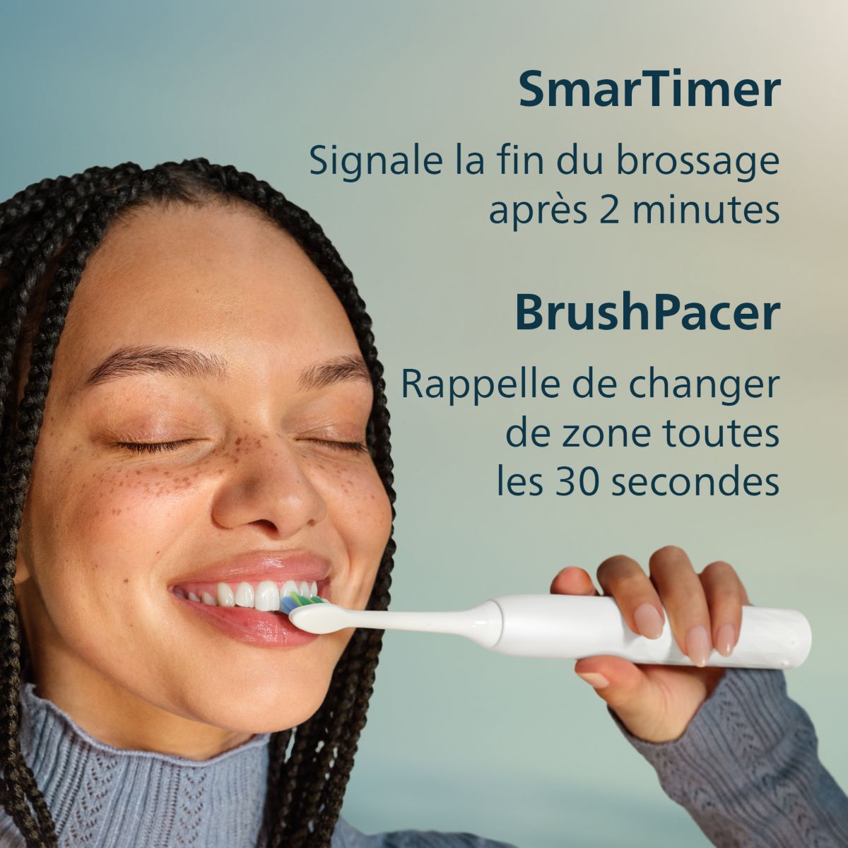 Brosse à dents électrique HX4022/01 Serie 2100 Blanche couleur unique, PHILIPS