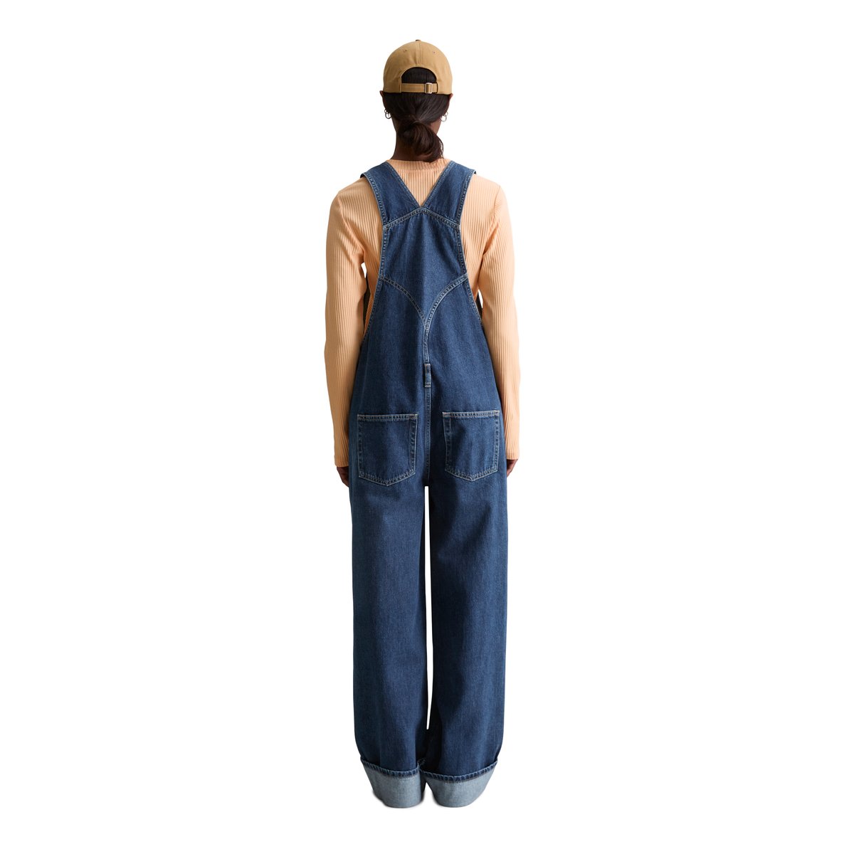 Salopette relaxed en denim rigide sans élasthanne bleu fonce, MARC O’POLO DENIM