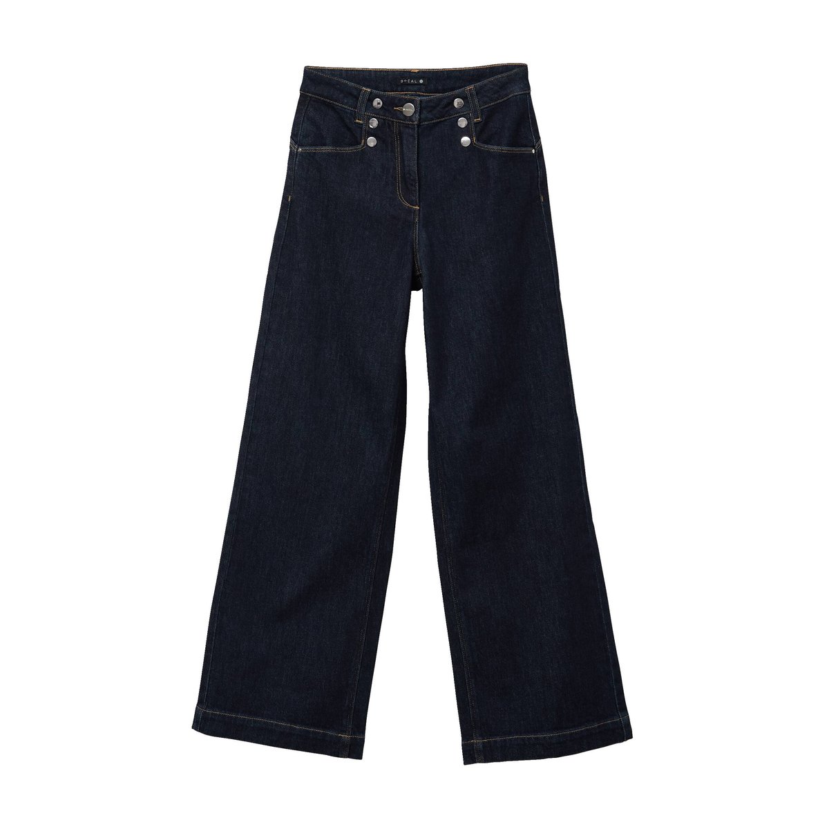 Jean large à pont denim brut, BREAL