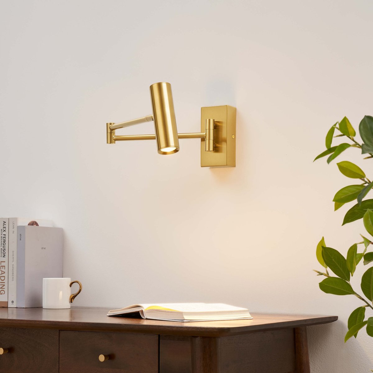 Applique liseuse LED intégrée laiton - RIMIO laiton, KOSILUM