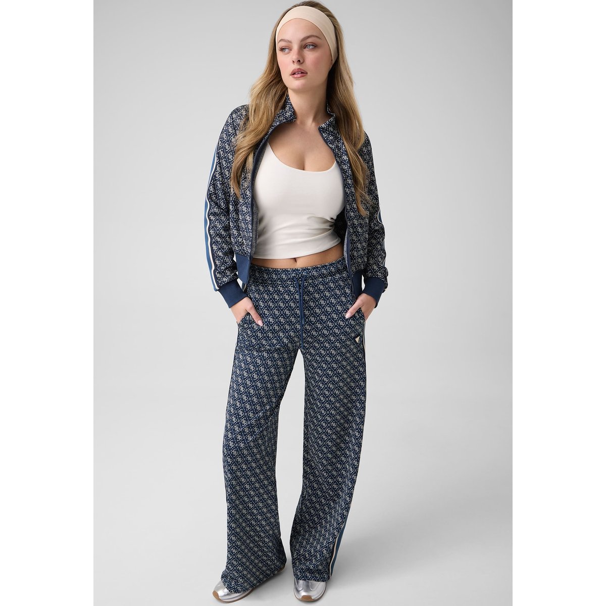 Pantalon De Survêtement Avec Logo 4G blau multi, GUESS