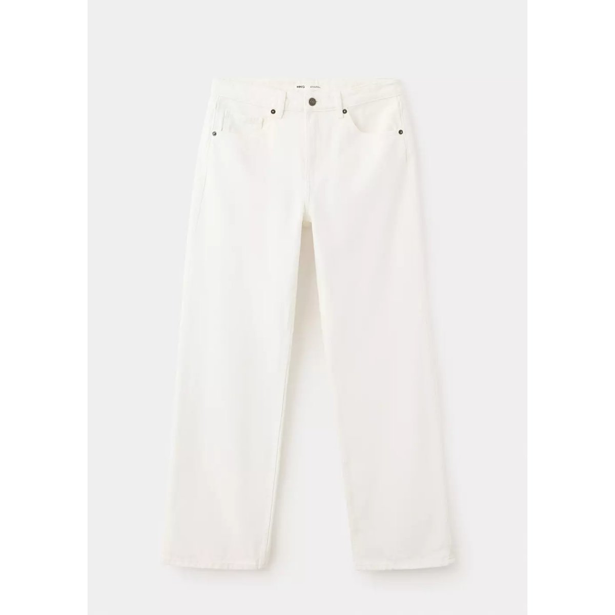Jean droit taille normale blanc, MANGO