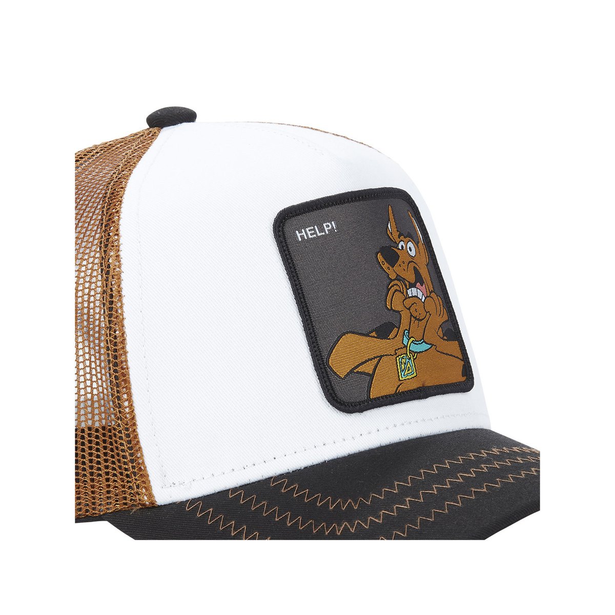 Casquette trucker Scooby-Doo blanc/noir/marron, CAPSLAB