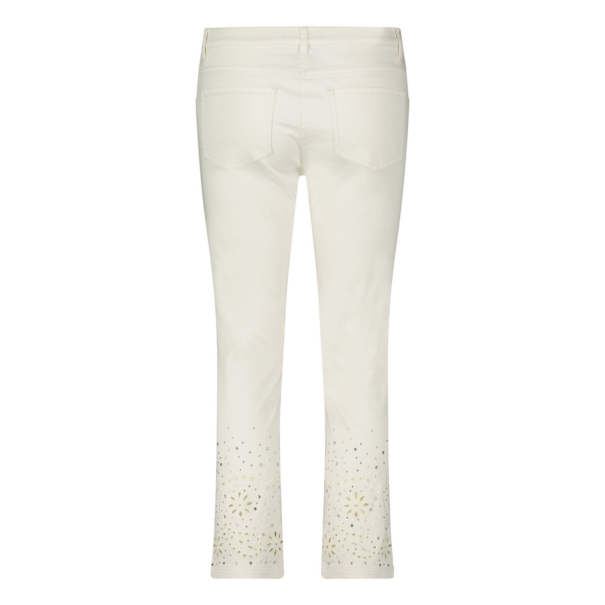 Pantalon casual à broderies blanc, BETTY BARCLAY