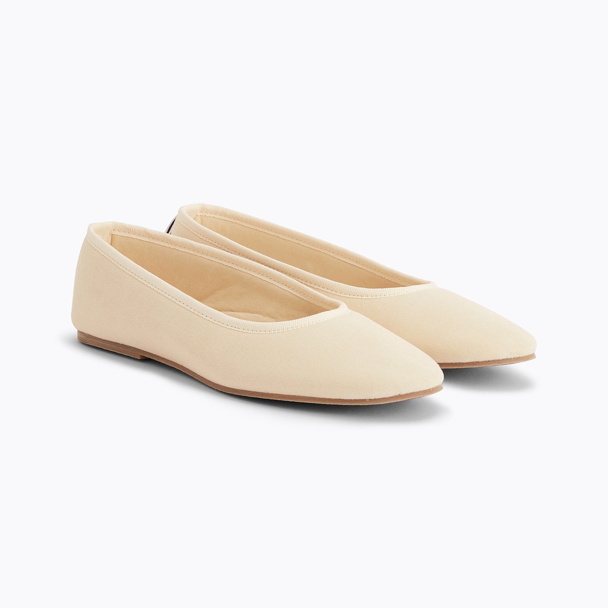 Chaussons en suédine BALLERINES naturel, LAURENCE TAVERNIER