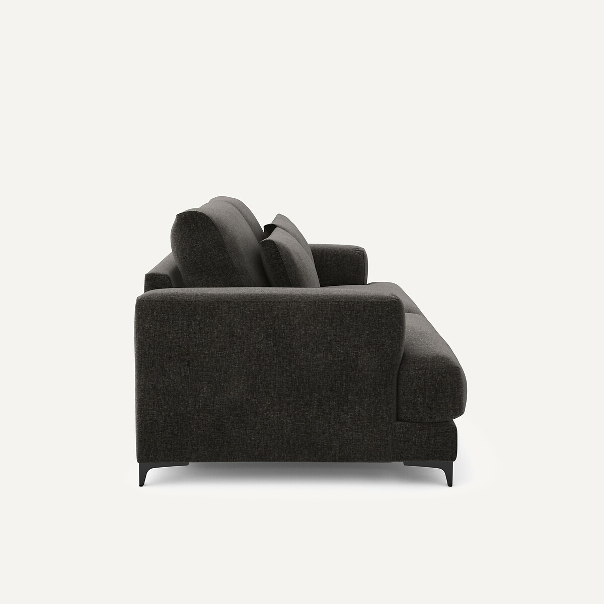 Canapé 3P convertible velours chenille, Marsile basalte, AM.PM