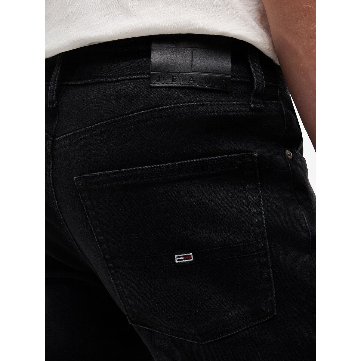 Scanton Slim Fit Jeans black denim, TOMMY JEANS