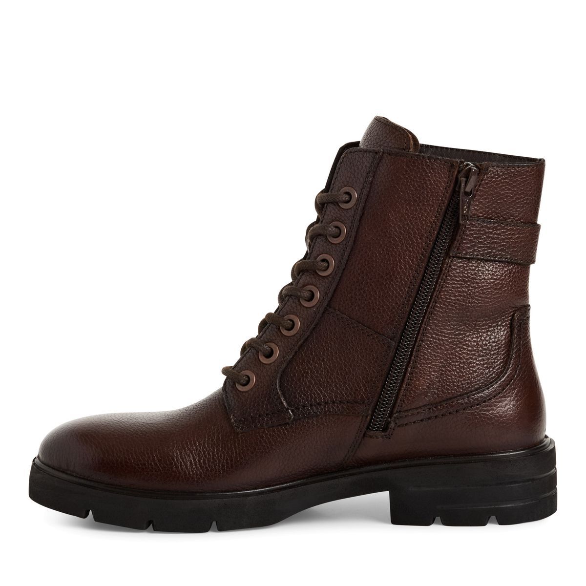 Bottine en cuir marron mocca, TAMARIS