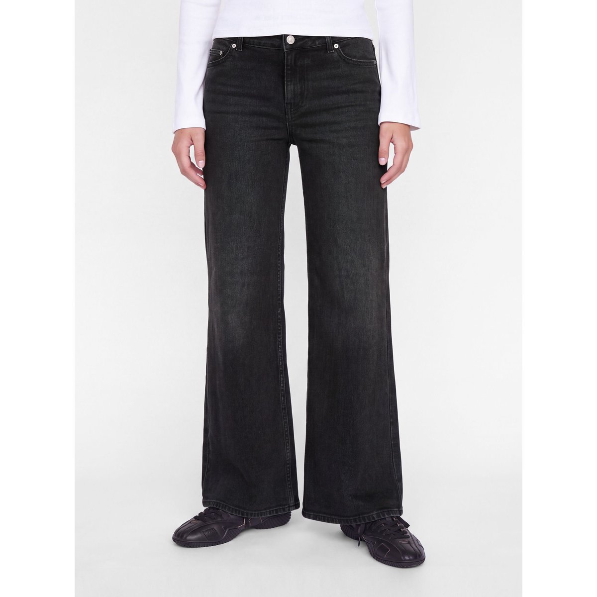 Jean Coupe Évasée black denim 1, JJXX