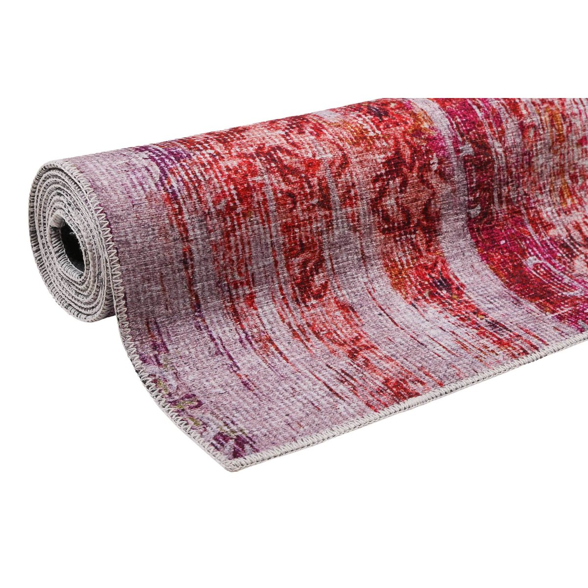 Tapis tissé plat vintage effet used , SUNSET IN FARO rose, WECON HOME