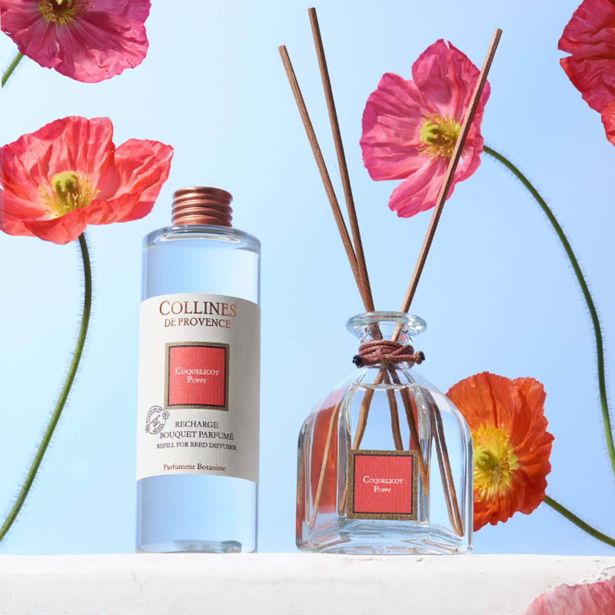 Recharge Diffuseur de parfum COQUELICOT blanc, COLLINES DE PROVENCE