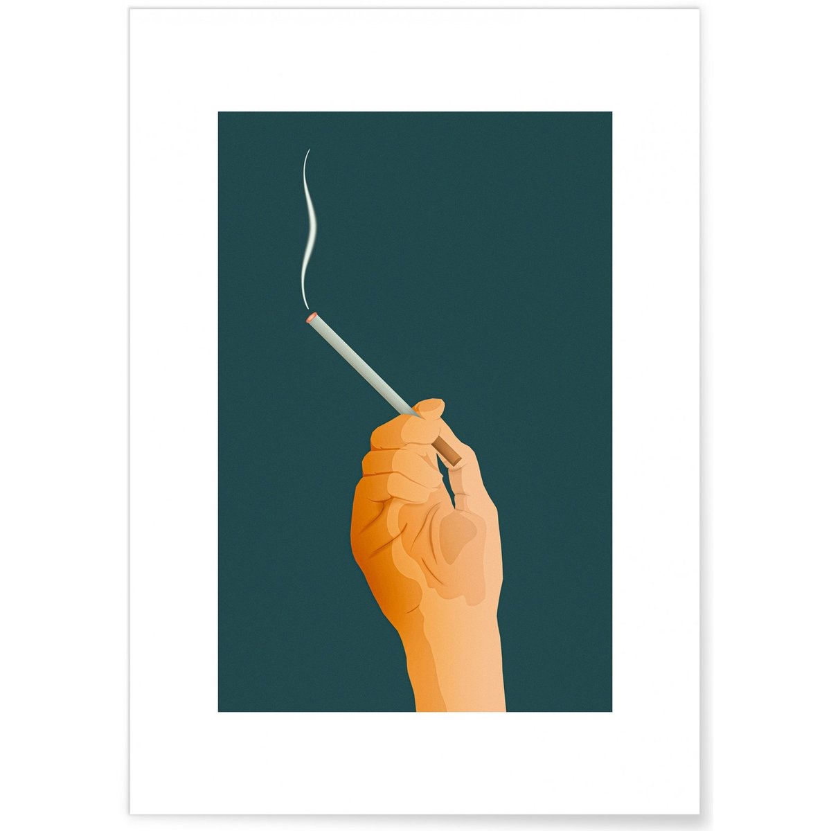 Affiche 'Cigarette' blanc, L'AFFICHERIE