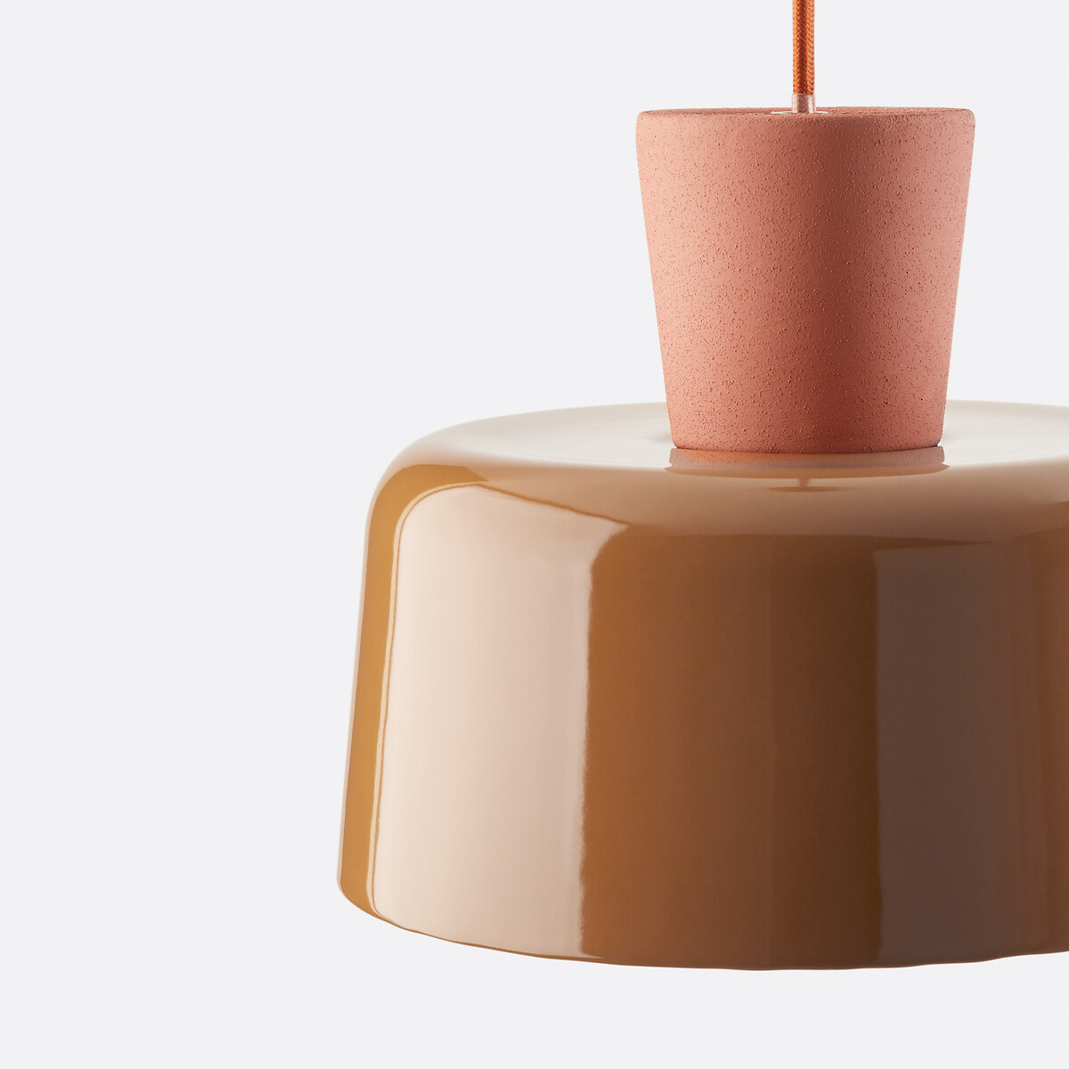 Lámpara colgante de cerámica de colores Ø 21 cm, Jimna caramelo, LA REDOUTE INTERIEURS