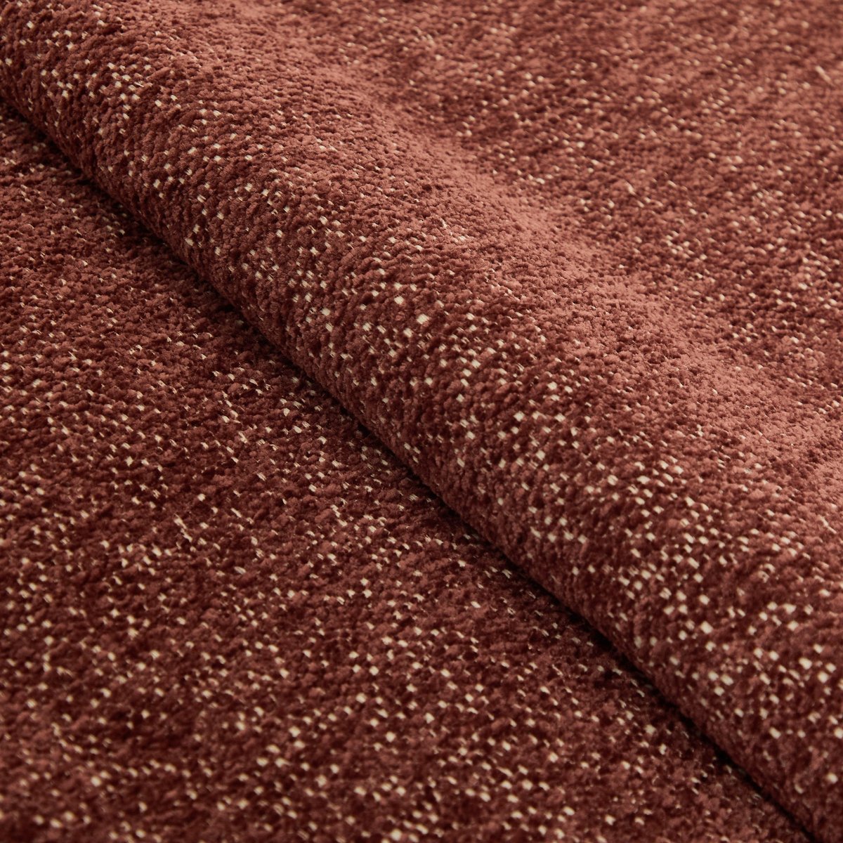Fauteuil de salon pivotant en velours texturé OSKA bordeaux, SIA HOME