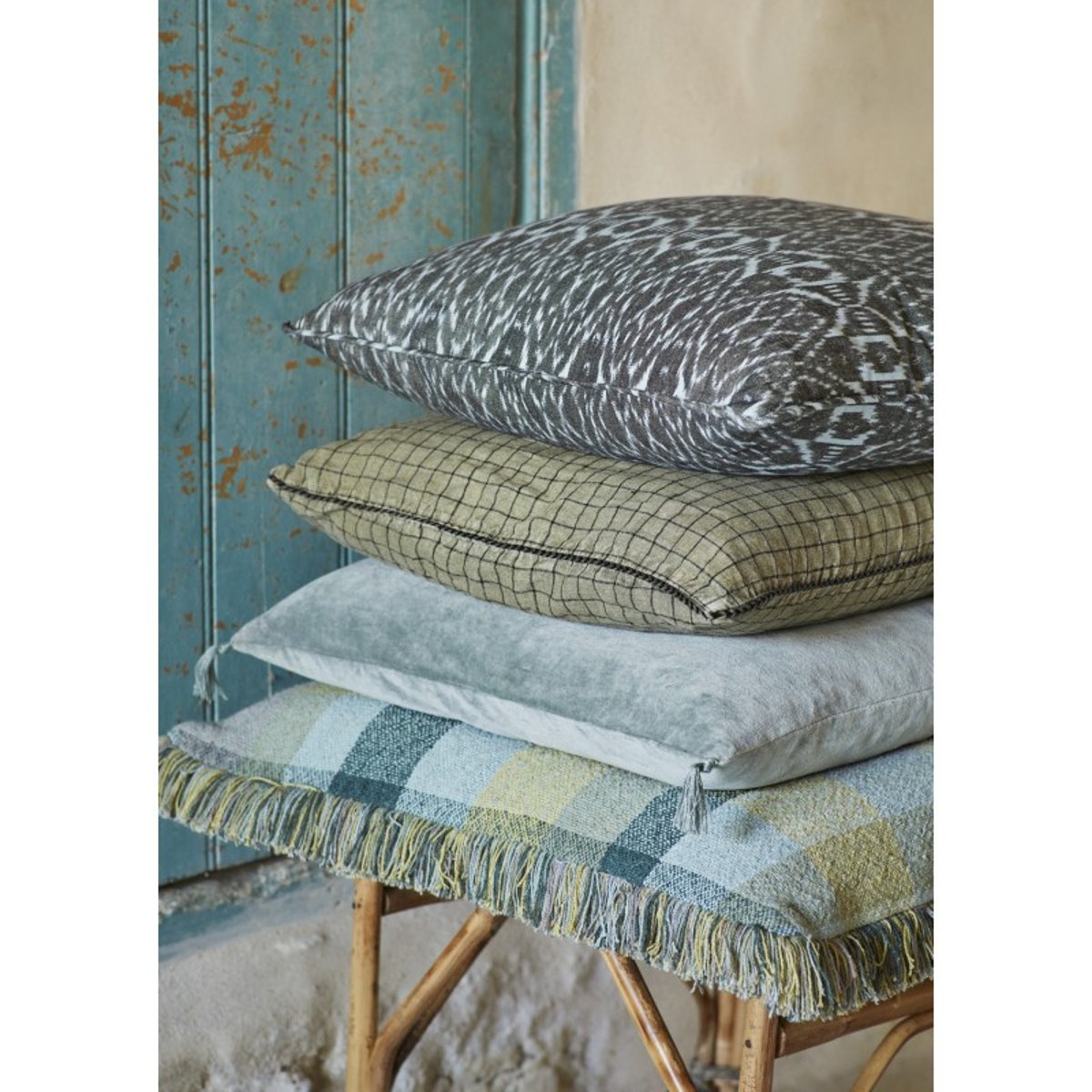 Housse de coussin velours vert menthe, MADAM STOLTZ