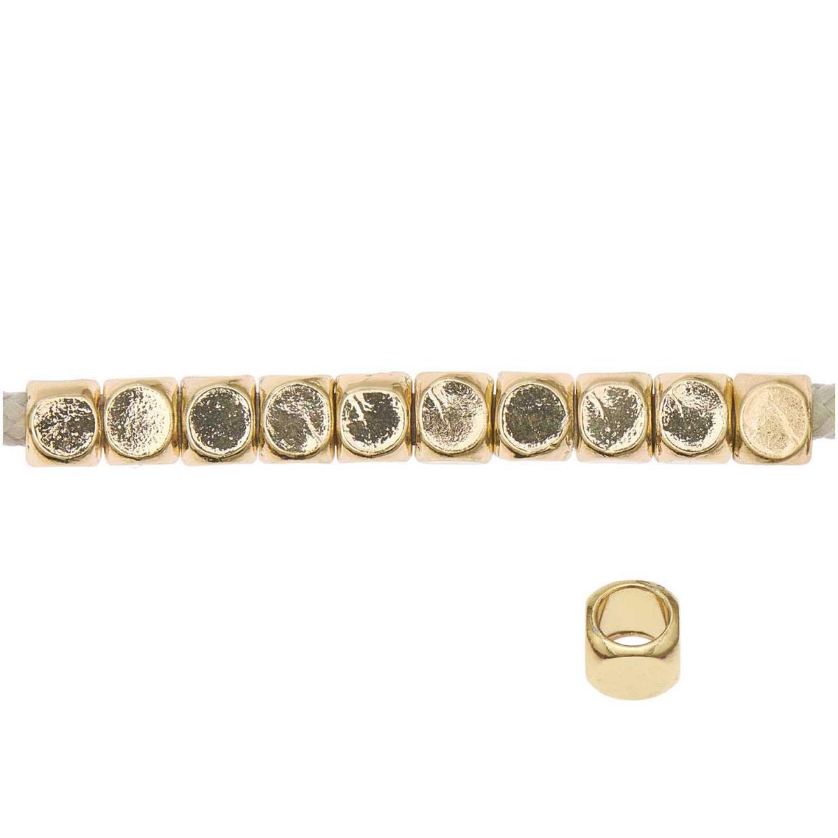 Itoshii pack 20 perles Ponii cube dore couleur unique, RICO DESIGN