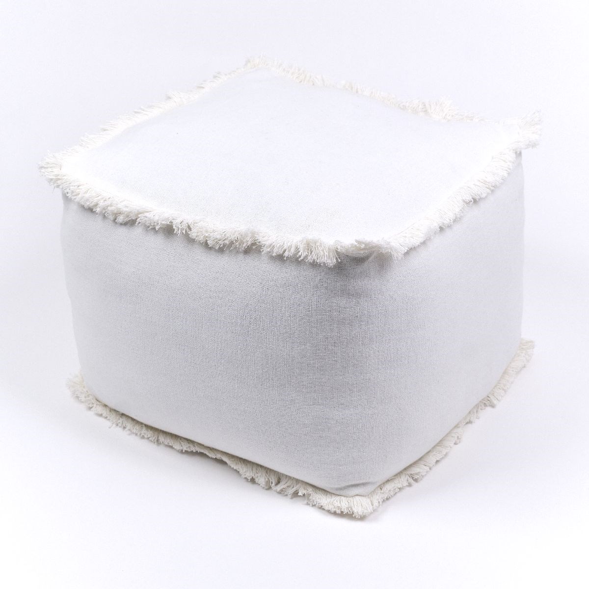 Pouf coton INDIES blanc, FACTORY