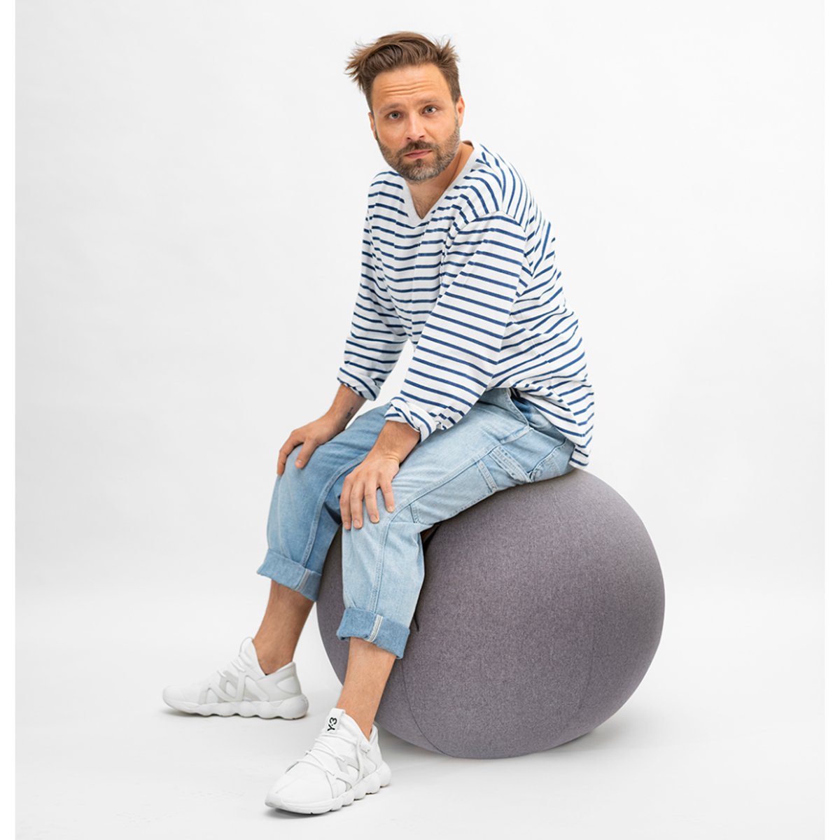 Balle d'assiste SITTING BALL FELT gris, SITTING POINT
