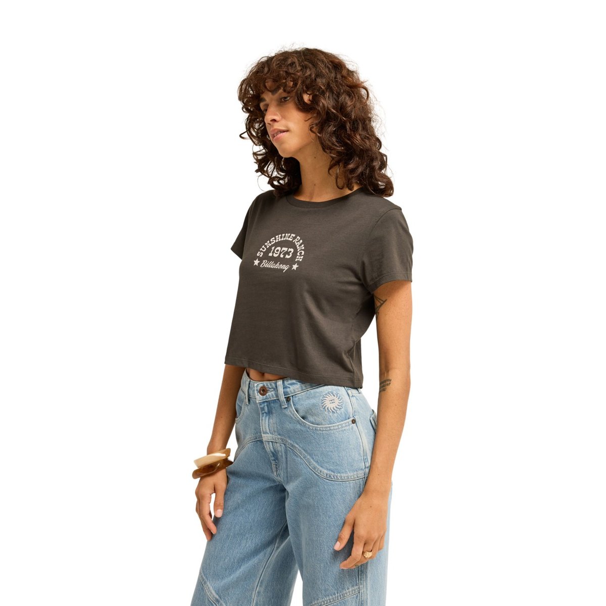 T shirt manches courtes SUNS UP NOW noir off black, BILLABONG