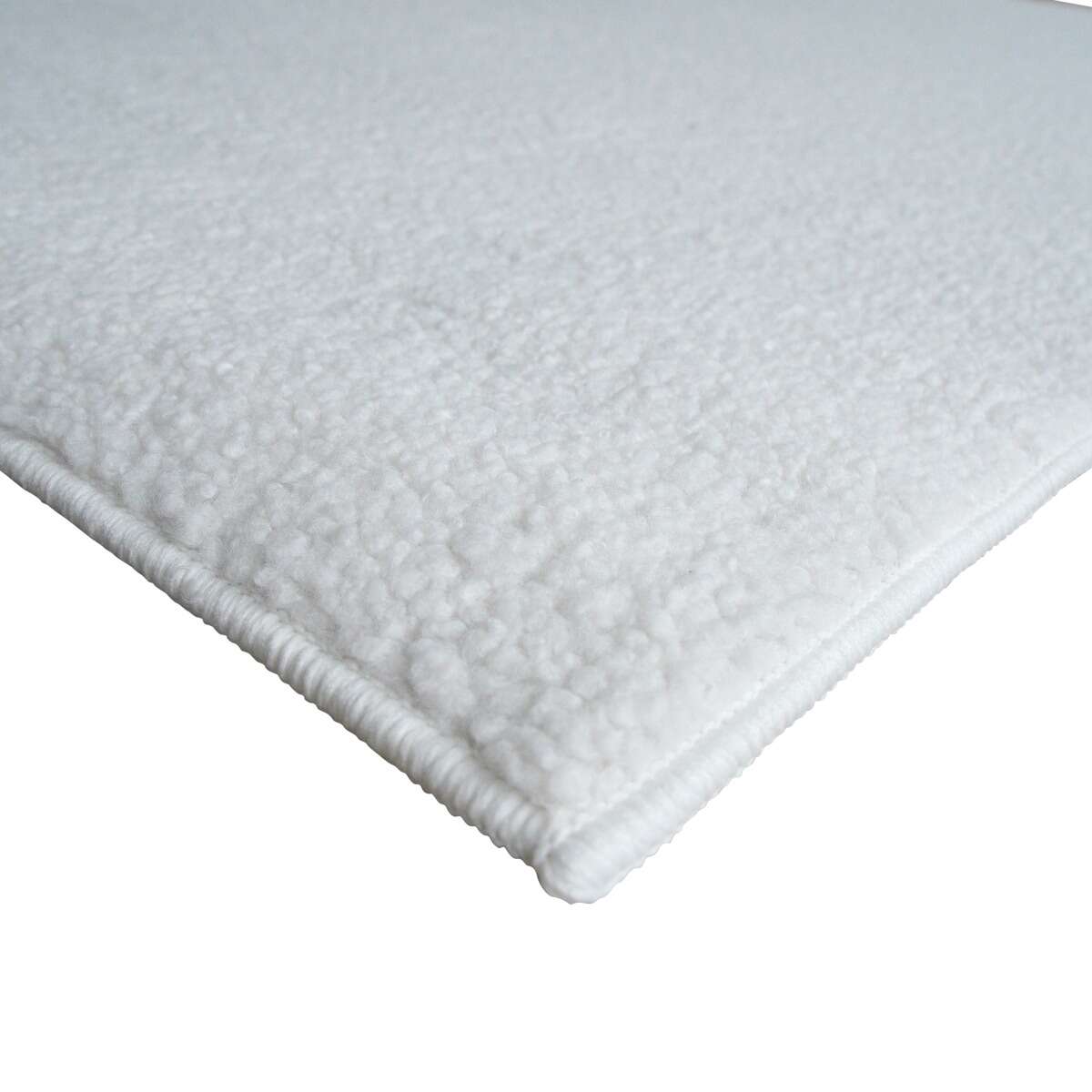 Tapis doux uni NOUNOURS blanc crème, THE DECO FACTORY