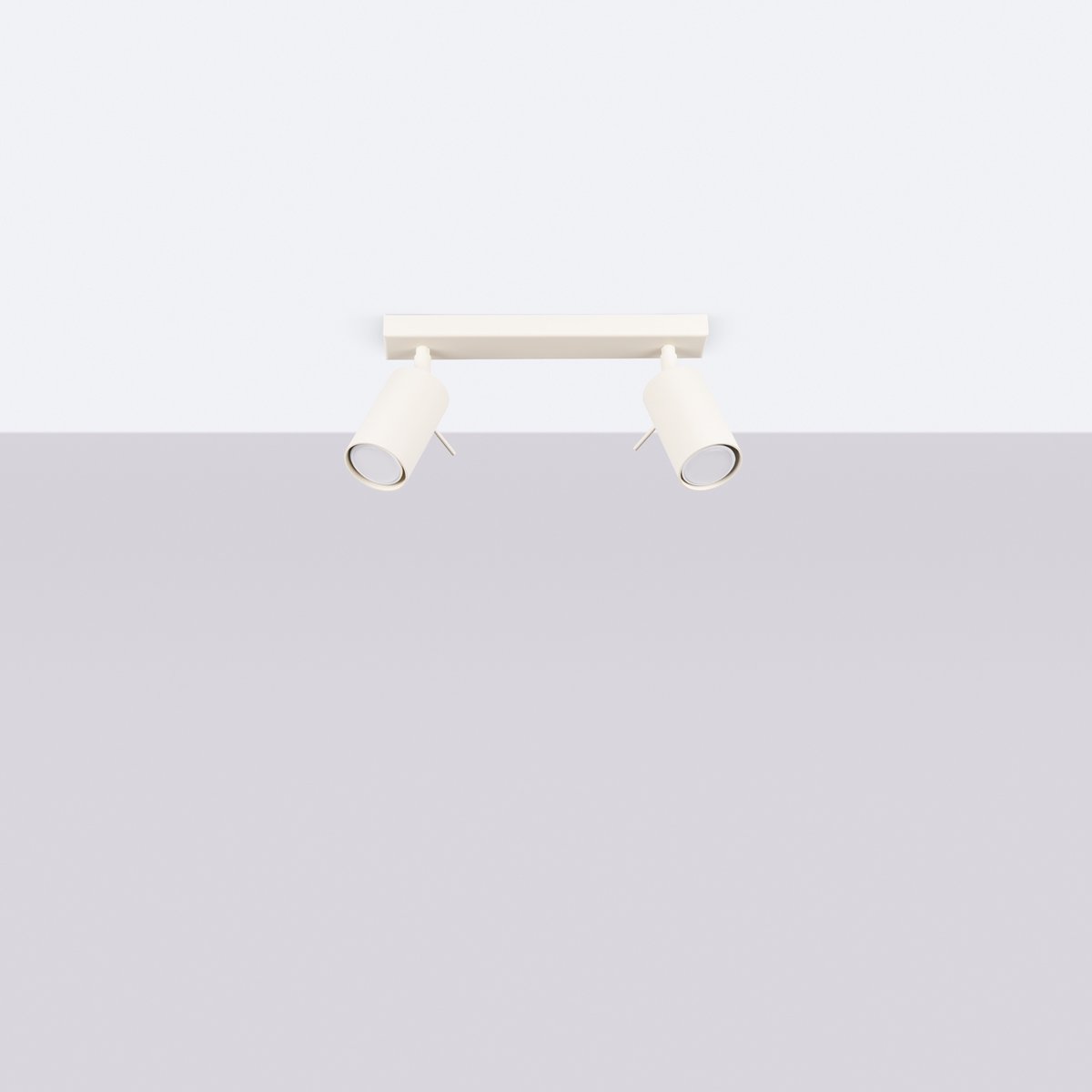 Plafonnier Acier Beige GU10 2 Ring beige, EDEN