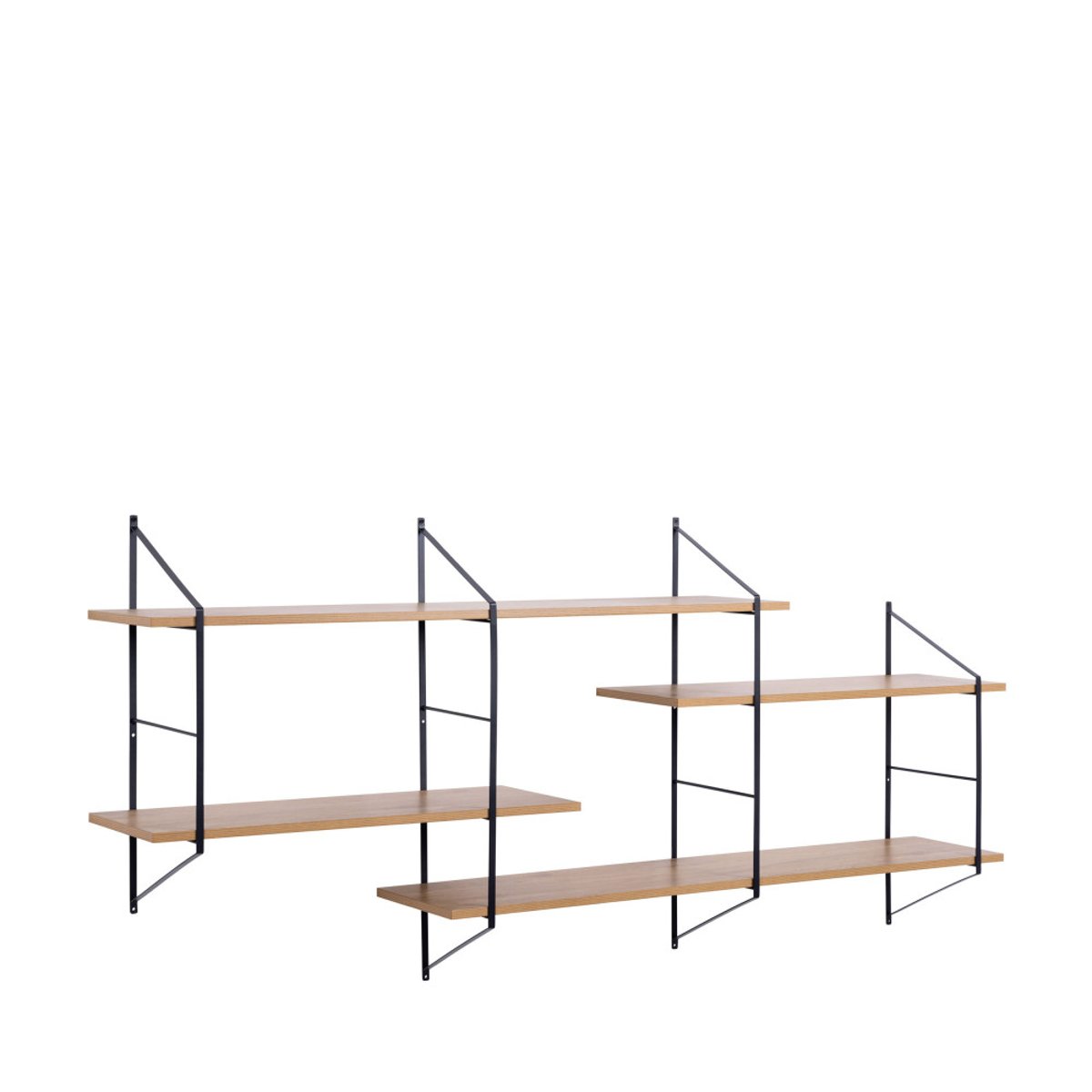 Etagère murale en bois et métal L191cm- TOCRO bois clair, DRAWER