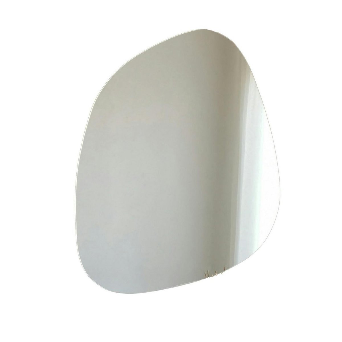 Miroir mural organique forme galet 90 cm - style design CODY argenté, PIER IMPORT